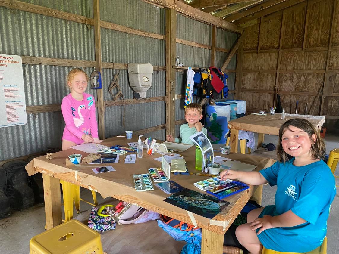 3 students in barn w art copy