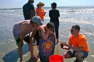 People on Beach for Bucket Brigade