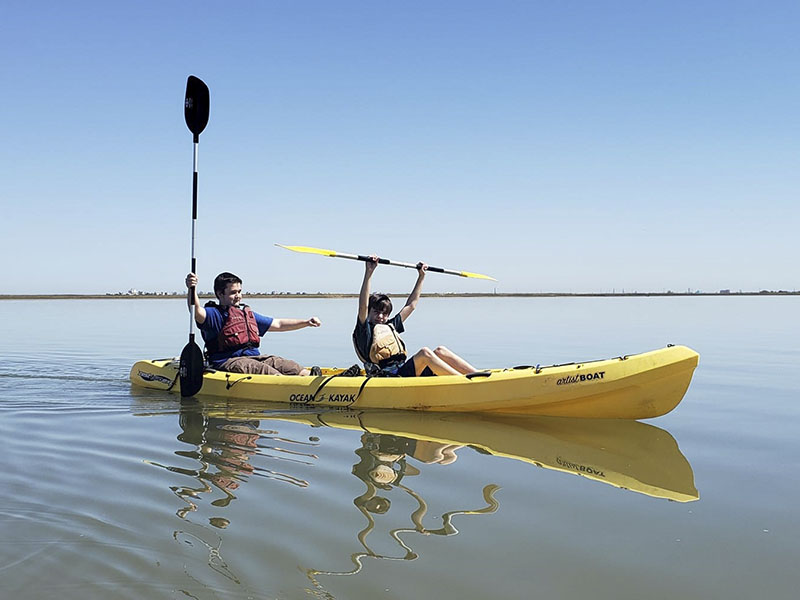 Kids in Kayak